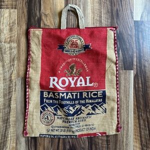Royal Basmati Rice 20LB Zipper Bag Tote